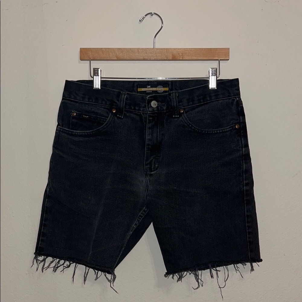 Men’s Regular Fit Black Denim Shorts 32”
